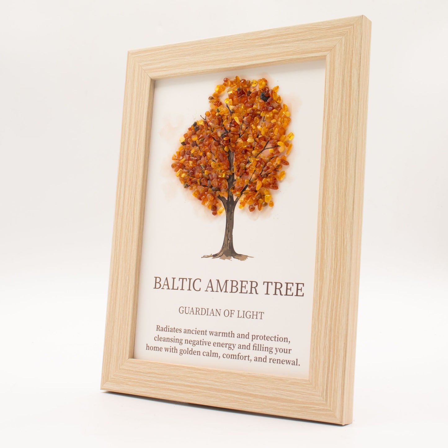 Edelsteinbild Lebensbaum – Baltischer Bernstein | 20x14,7 cm