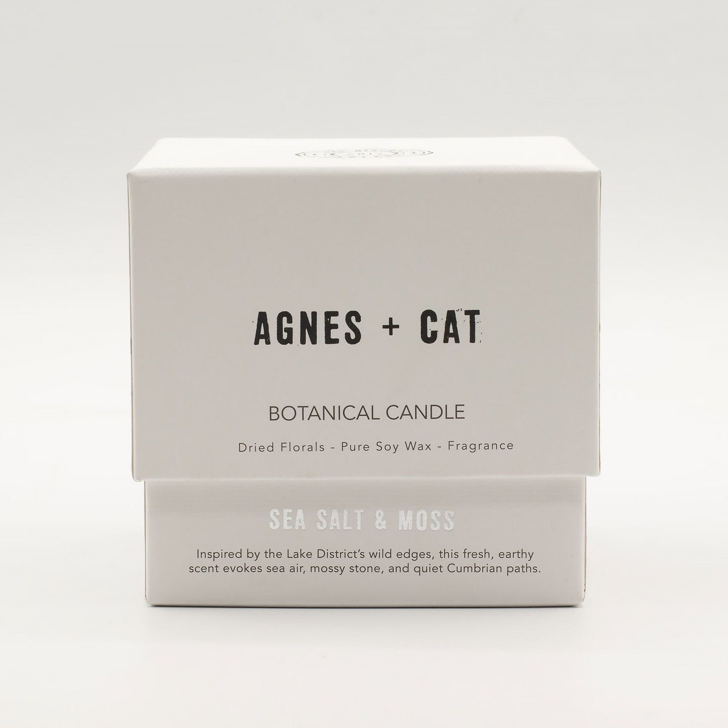 Agnes + Cat Botanische Sojakerze – Meeressalz & Moos | Frischer Küstenduft