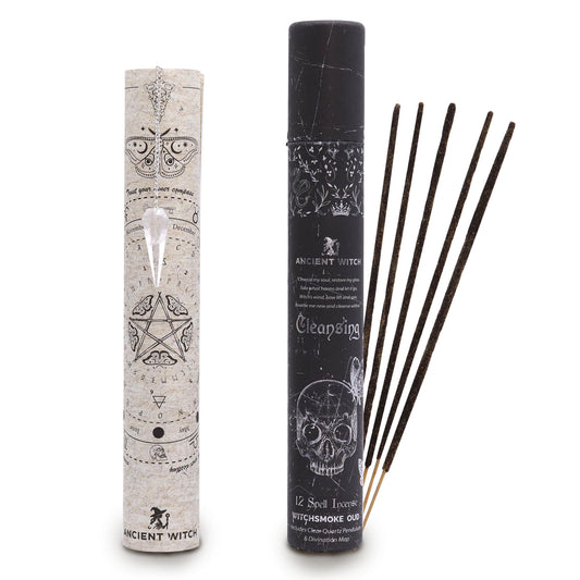 Ancient Witch Spell Incense – Cleansing | Räucherstäbchen mit Bergkristall-Pendel