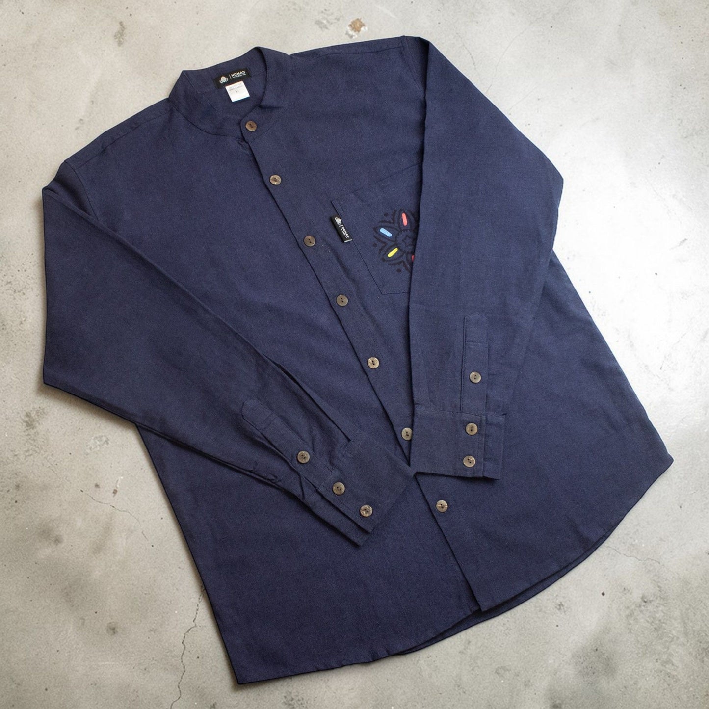 Nomad Sari Kathmandu Shirt – Indigo – Größe XXL