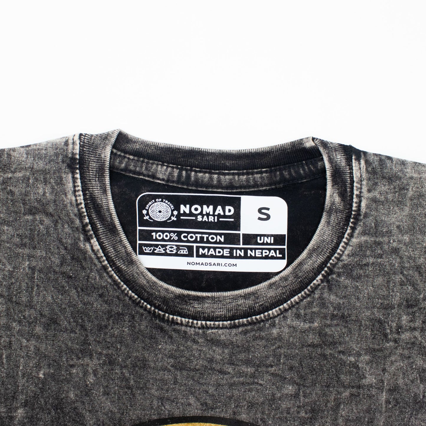 Nomad Sari Stonewashed T-Shirt – Rebel – Anthrazit – Größe S