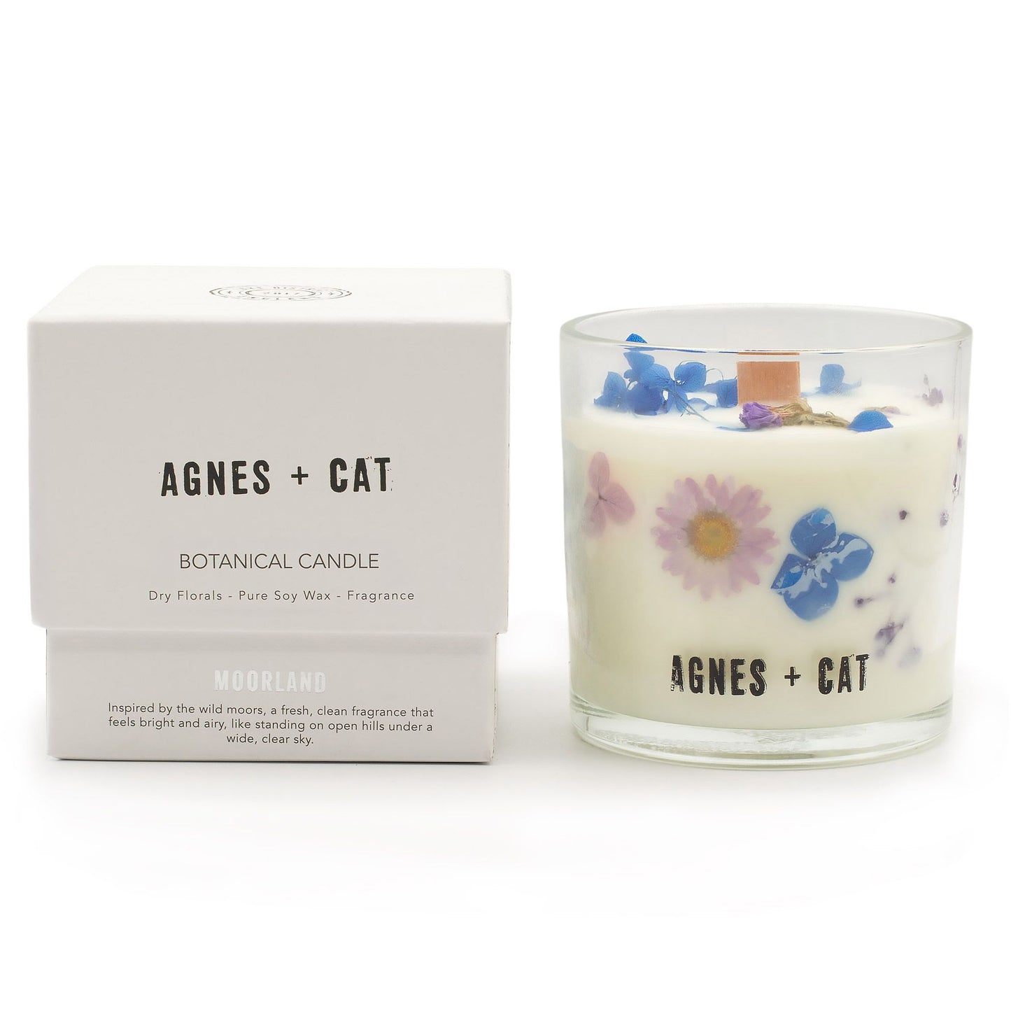 Agnes + Cat Botanische Sojakerze – Moorland | Bergamotte & Zedernholz