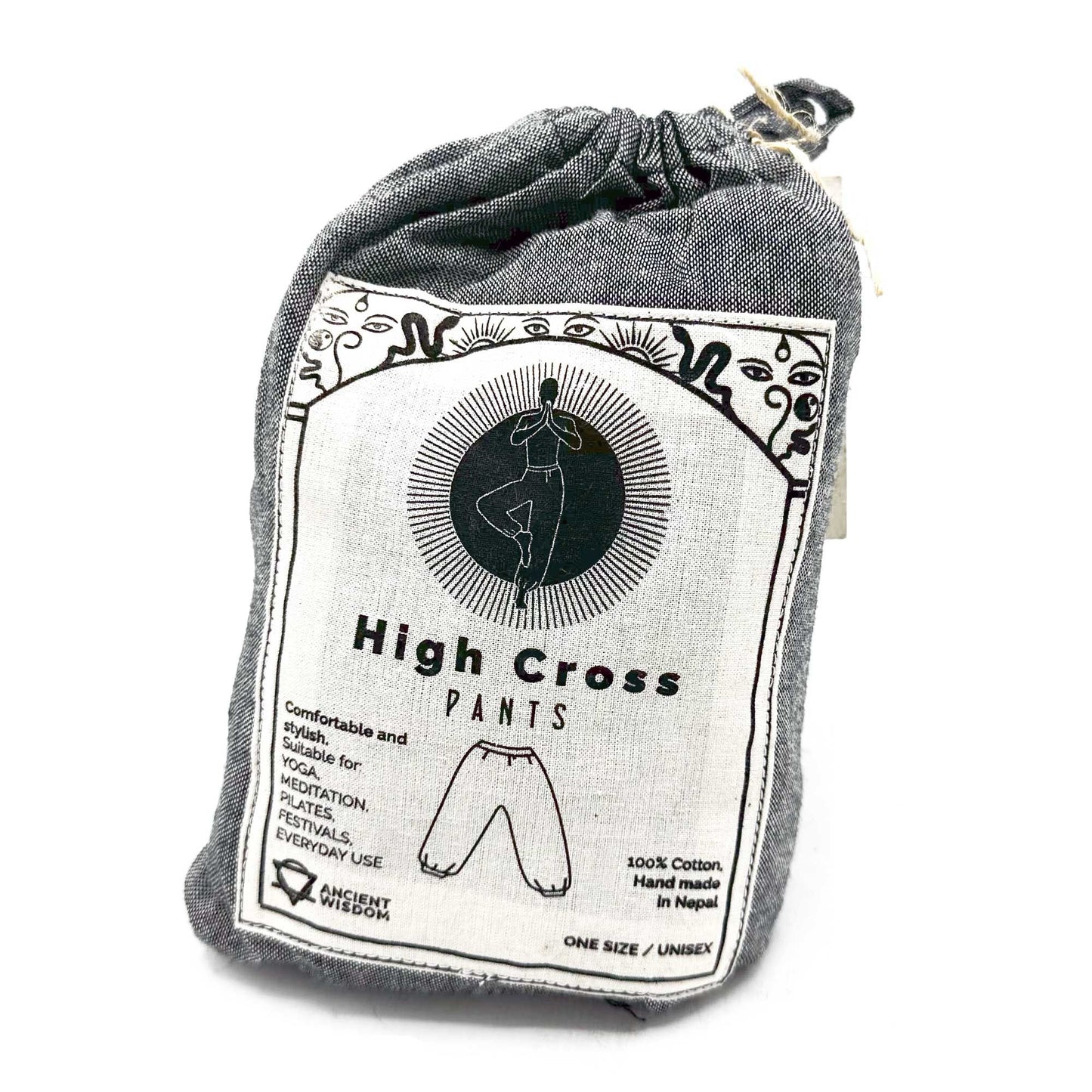 Yoga & Festival Hose – High Cross Himalayan Print – Grau