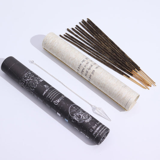 Ancient Witch Spell Incense – Cleansing | Räucherstäbchen mit Bergkristall-Pendel