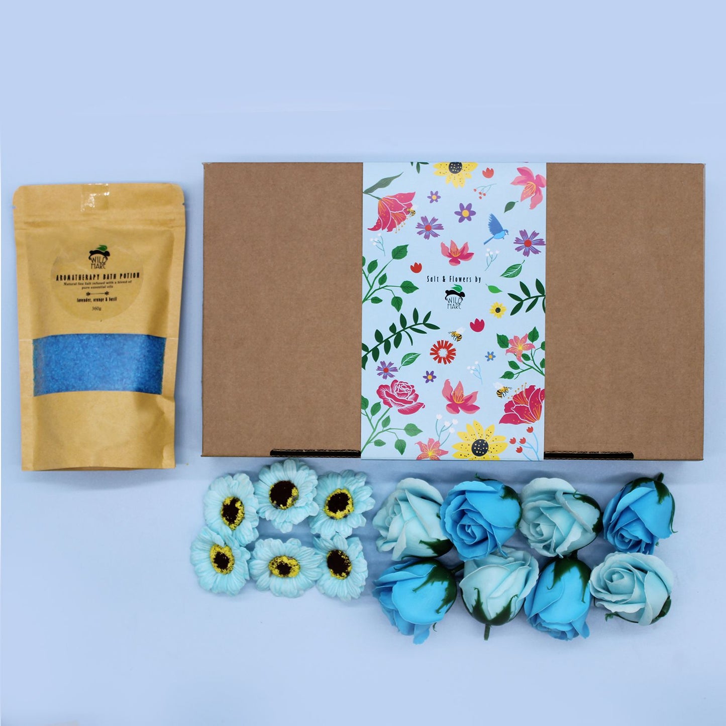Wild Hare Salt & Flowers Set – Total Unwind | Spa-Geschenkbox
