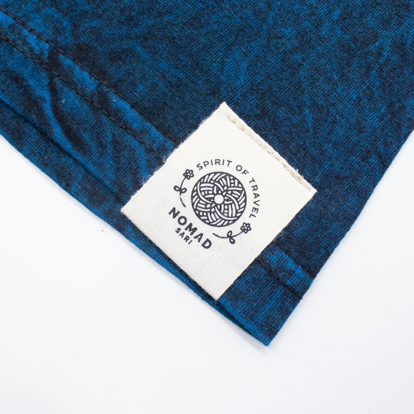 Nomad Sari Stonewashed T-Shirt – Stay Wild Moon Child – Blau – Größe M