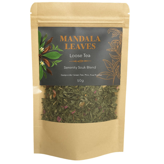 50g Grüntee – Minze & Rosenblüten | Serenity Souk Blend