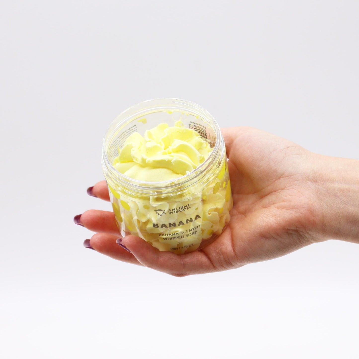 Banana Schlagseife 120g – vegane Whipped Soap mit süßem Bananen-Duft