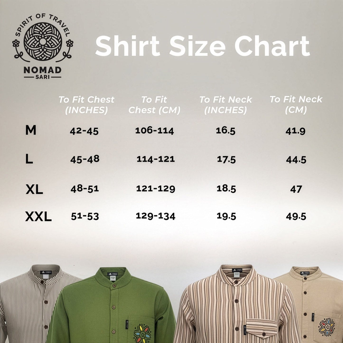 Nomad Sari Grandad Shirt – Grey Stone – Größe XL
