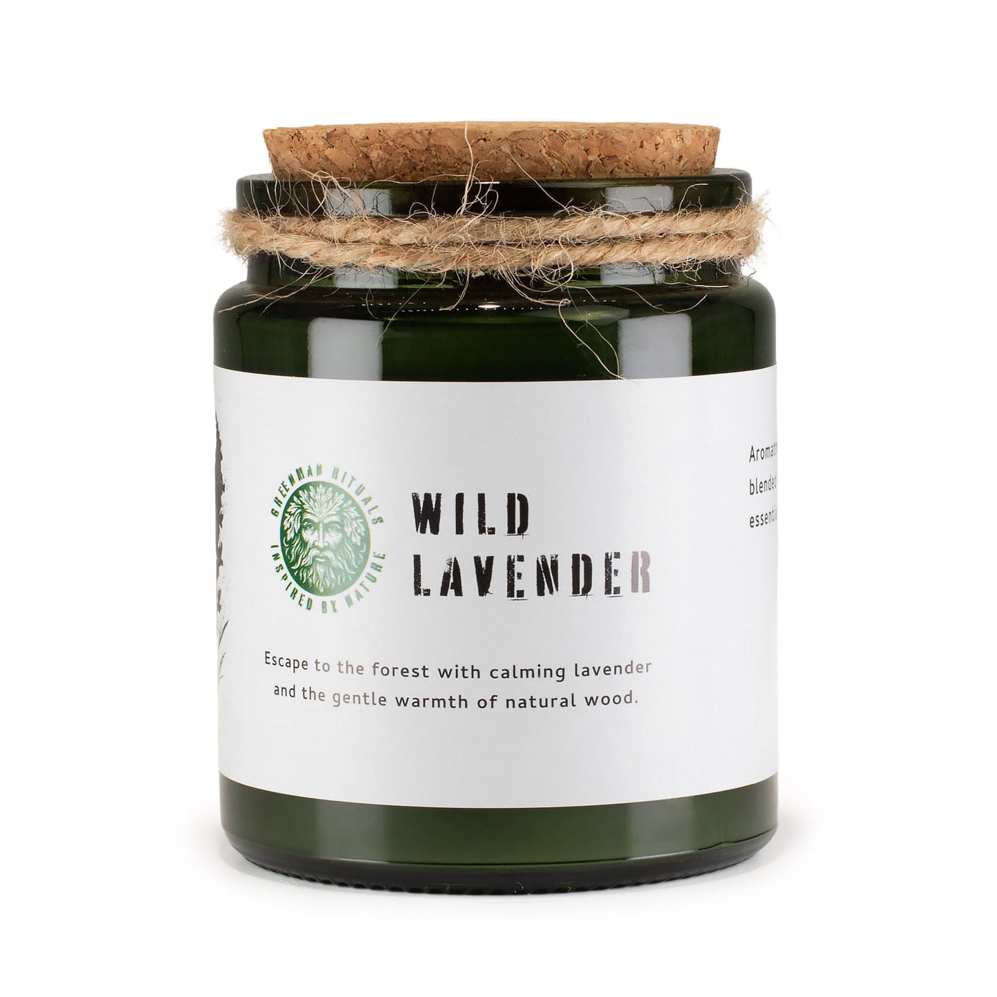 Greenman Holzdocht Sojakerze – Wild Lavender | Lavendelduft Kerze