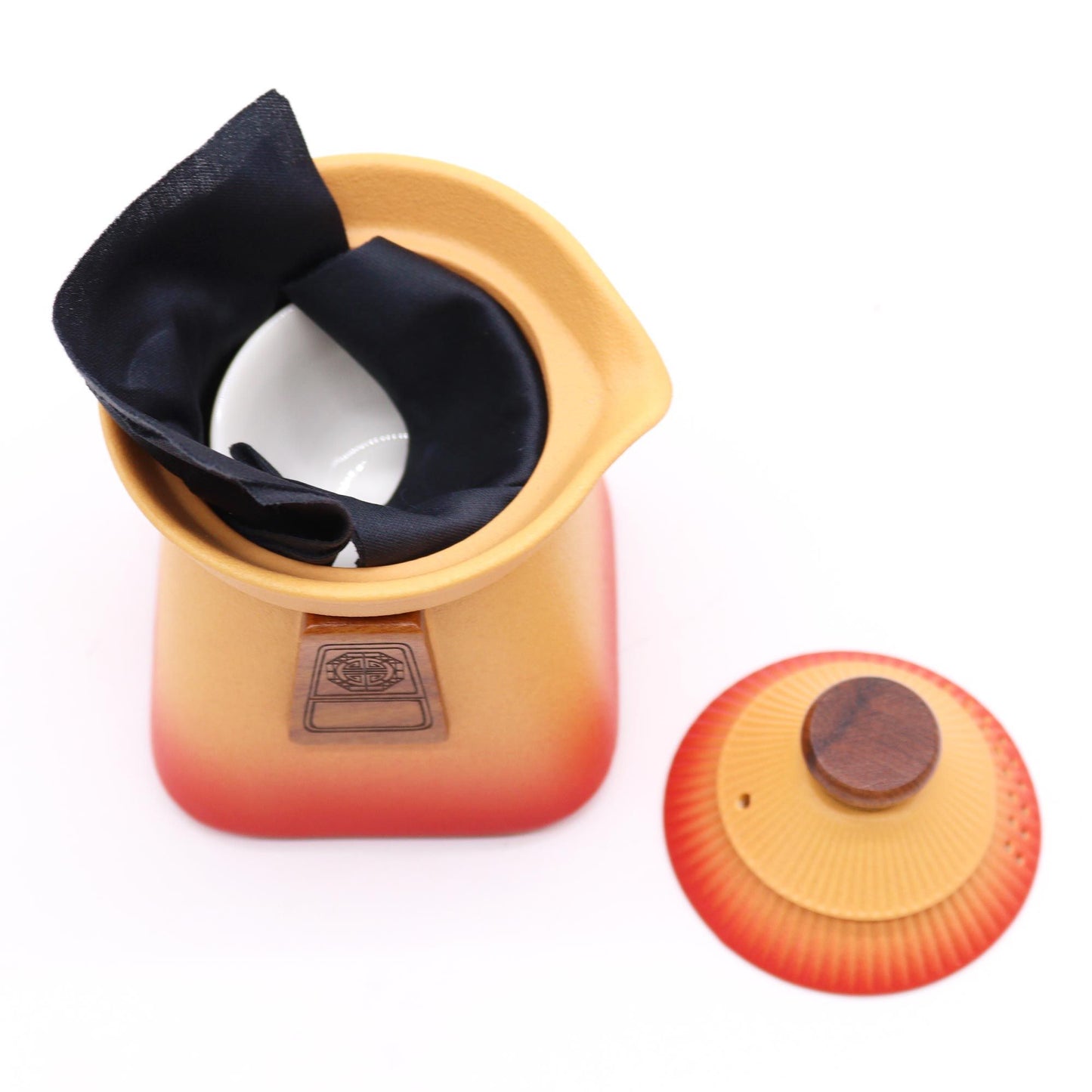 Tempel Teekannen-Set & 3 Tassen – Orange Earth