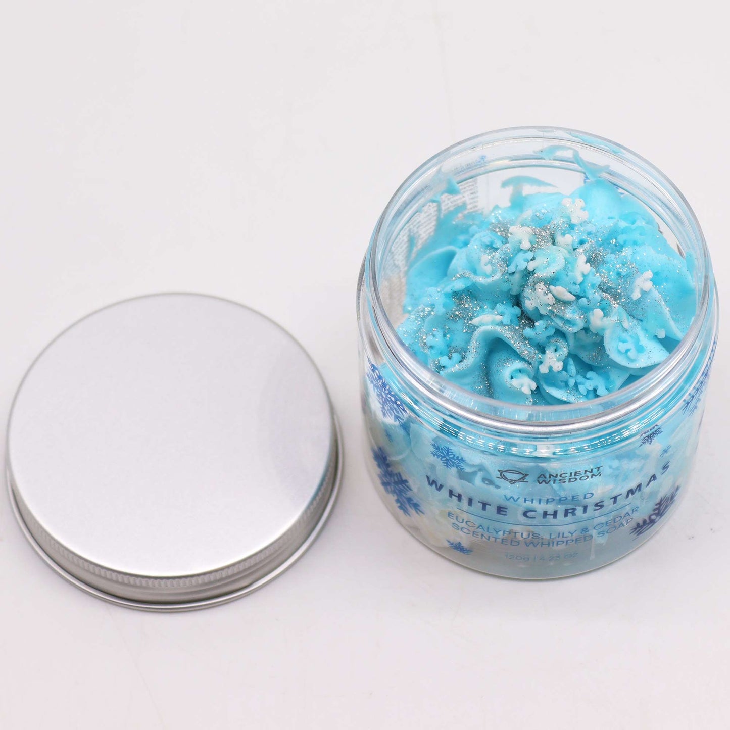 White Christmas Schlagseife 120g – vegane Whipped Soap mit winterlichem Weihnachtsduft