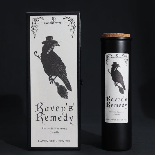 Ritualkerze Ravens’ Remedy – Innere Ruhe & Balance | Ancient Witch