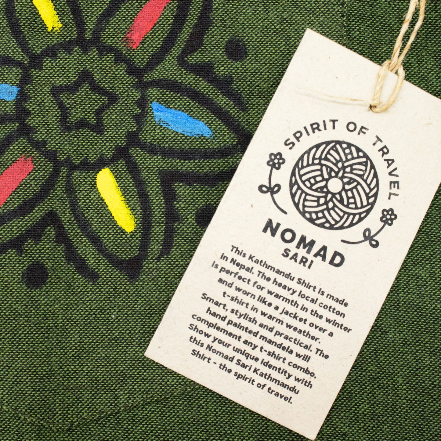 Nomad Sari Kathmandu Shirt – Forest Green – Größe XL