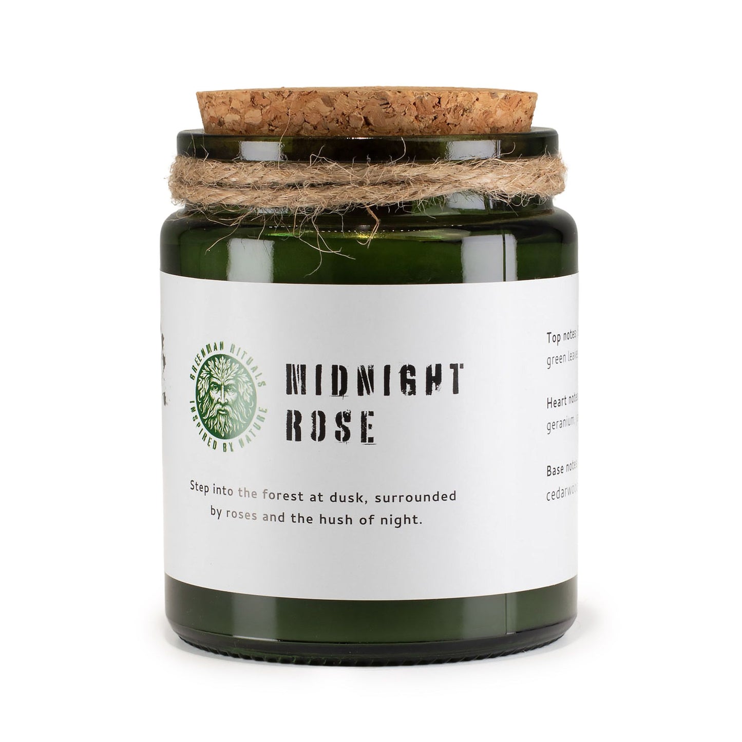 Greenman Holzdocht Sojakerze – Midnight Rose | Floraler Abendduft