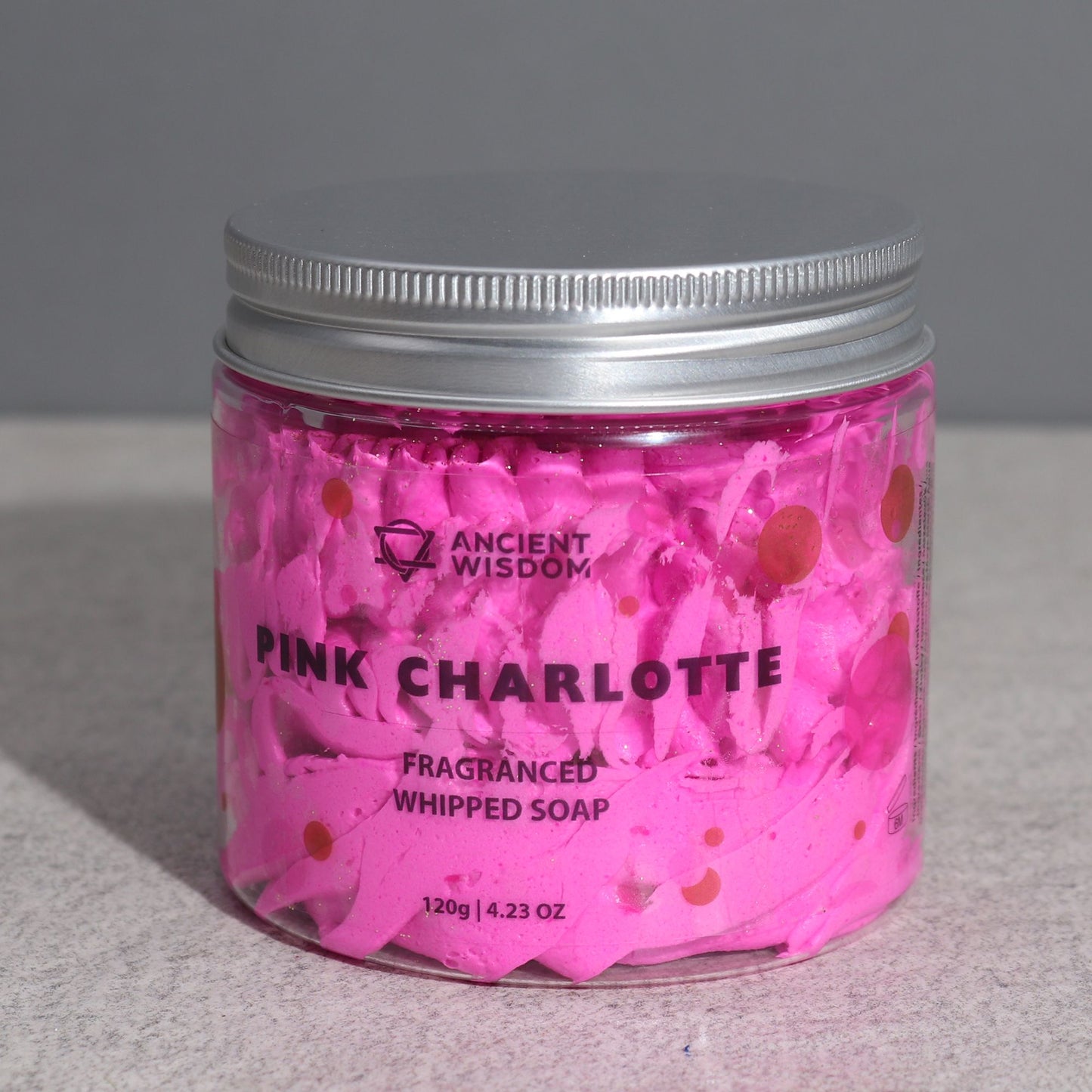 Pink Charlotte Schlagseife 120g – vegane Whipped Soap mit romantischem Rosen-Duft