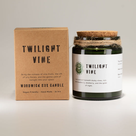 Greenman Holzdocht Sojakerze – Twilight Vine | Blüten & Beeren Duft