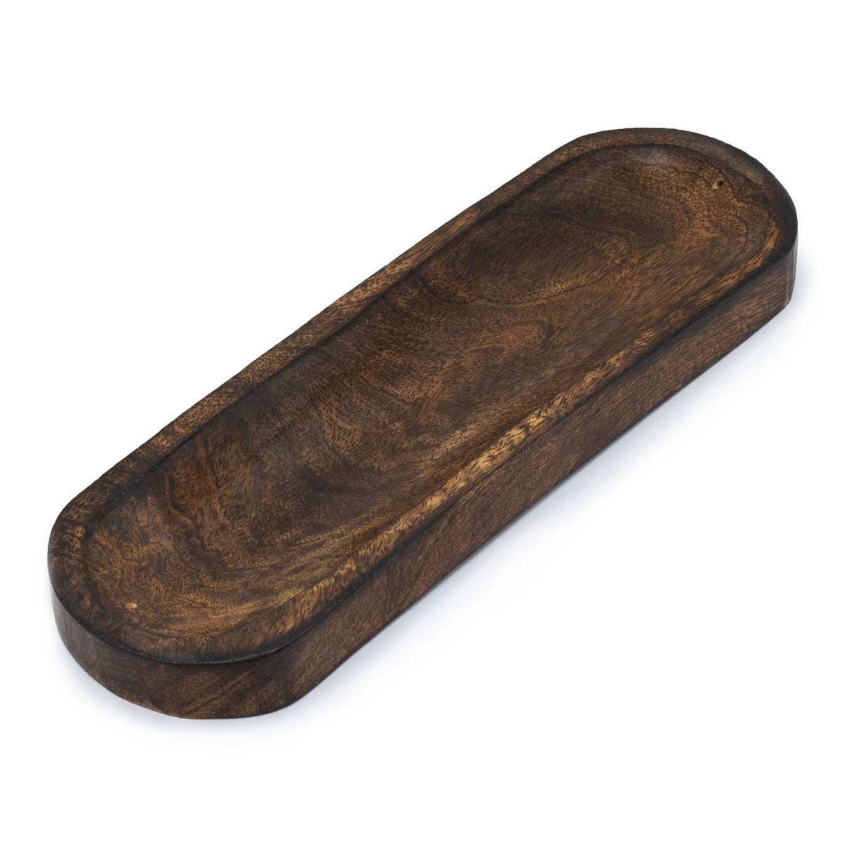 Große Räucherstäbchen-Ablage 30x10cm – Klassisches Mangoholz