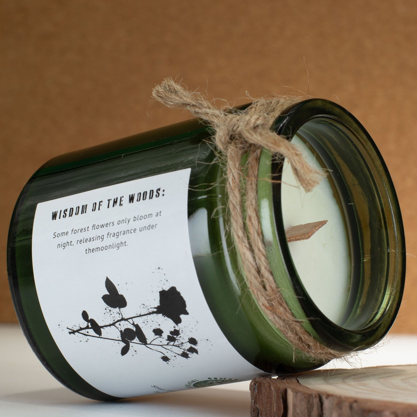 Greenman Holzdocht Sojakerze – Midnight Rose | Floraler Abendduft