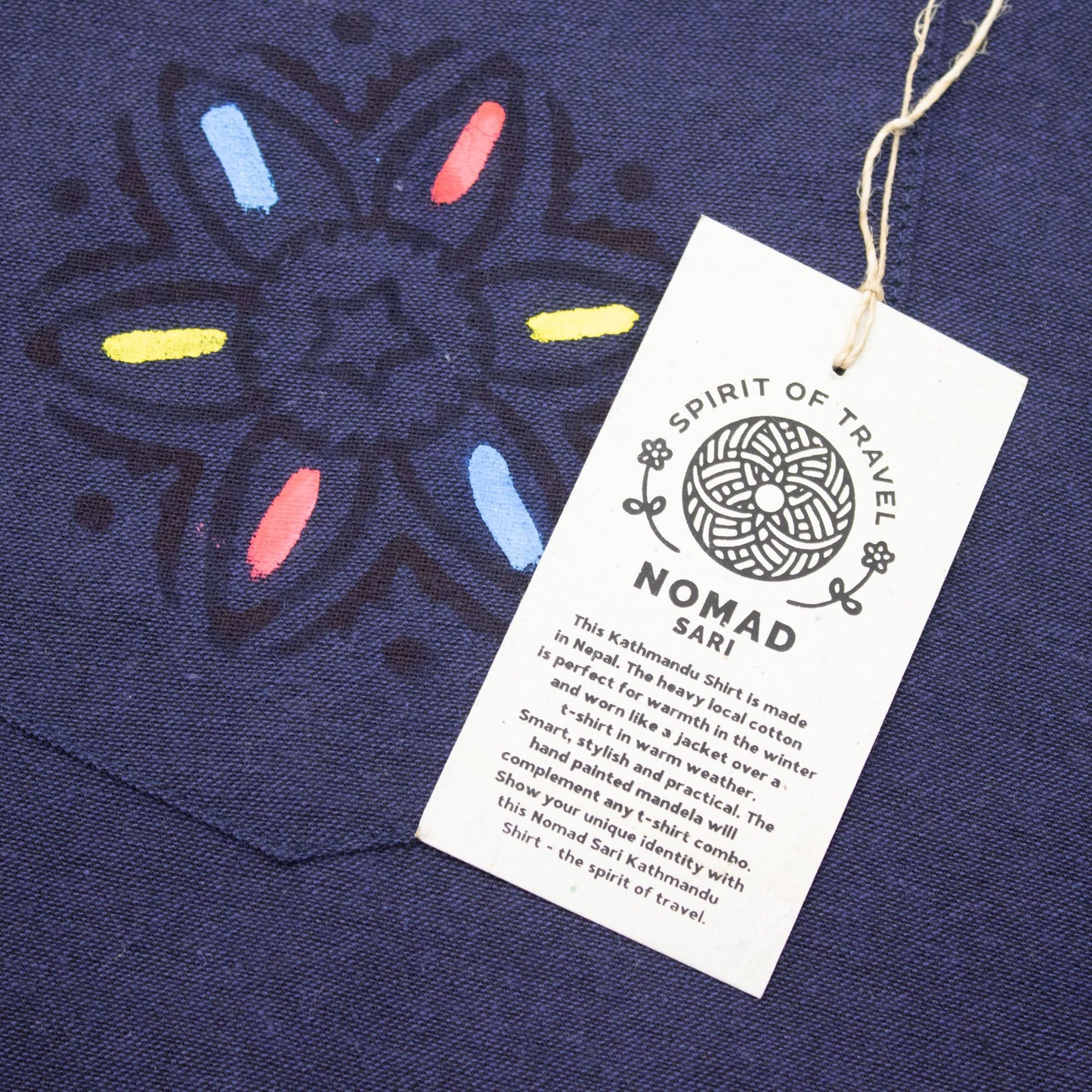 Nomad Sari Kathmandu Shirt – Indigo – Größe L