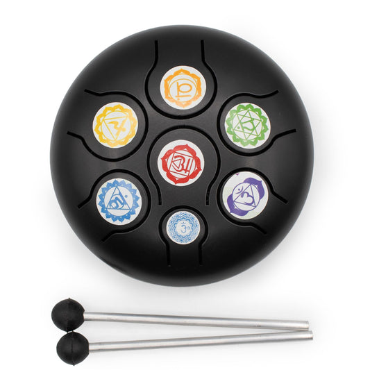Zungentrommel Black Chakra Tiefe Stimmung – 14×7 cm
