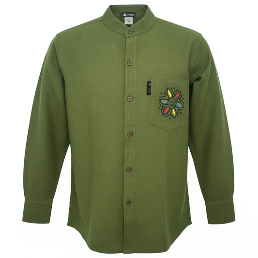 Nomad Sari Kathmandu Shirt – Forest Green – Größe XXL