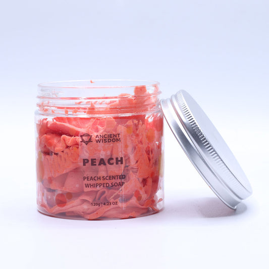 Peach Schlagseife 120g – vegane Whipped Soap mit zartem Pfirsich-Duft