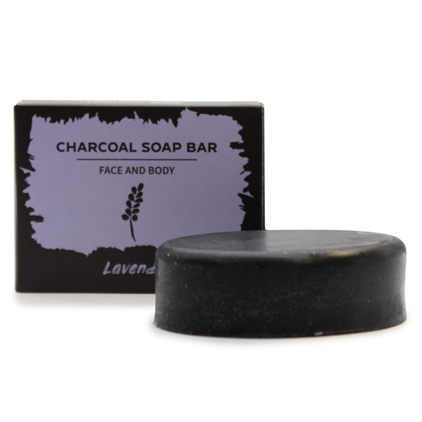 Aktivkohle Seife 85g – Lavendel 💜