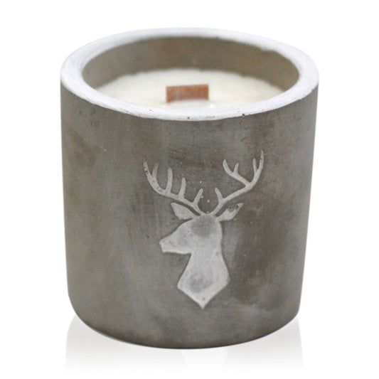 Med Concrete Soy Candle – Whiskey & Woodsmoke | Sojakerze im Betonbehälter