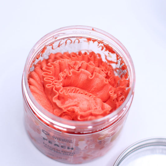 Peach Schlagseife 120g – vegane Whipped Soap mit zartem Pfirsich-Duft