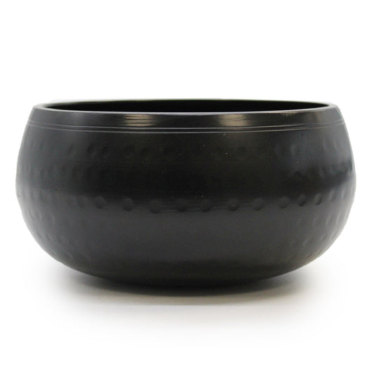Tibetische Klangschale Schwarz Gehämmert 15cm – Singing Bowl für Meditation & Klang