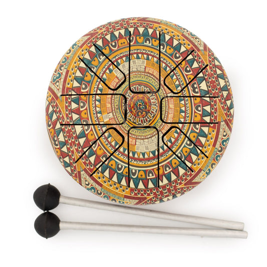 Kleine Zungentrommel Om Mandala – 13×9 cm