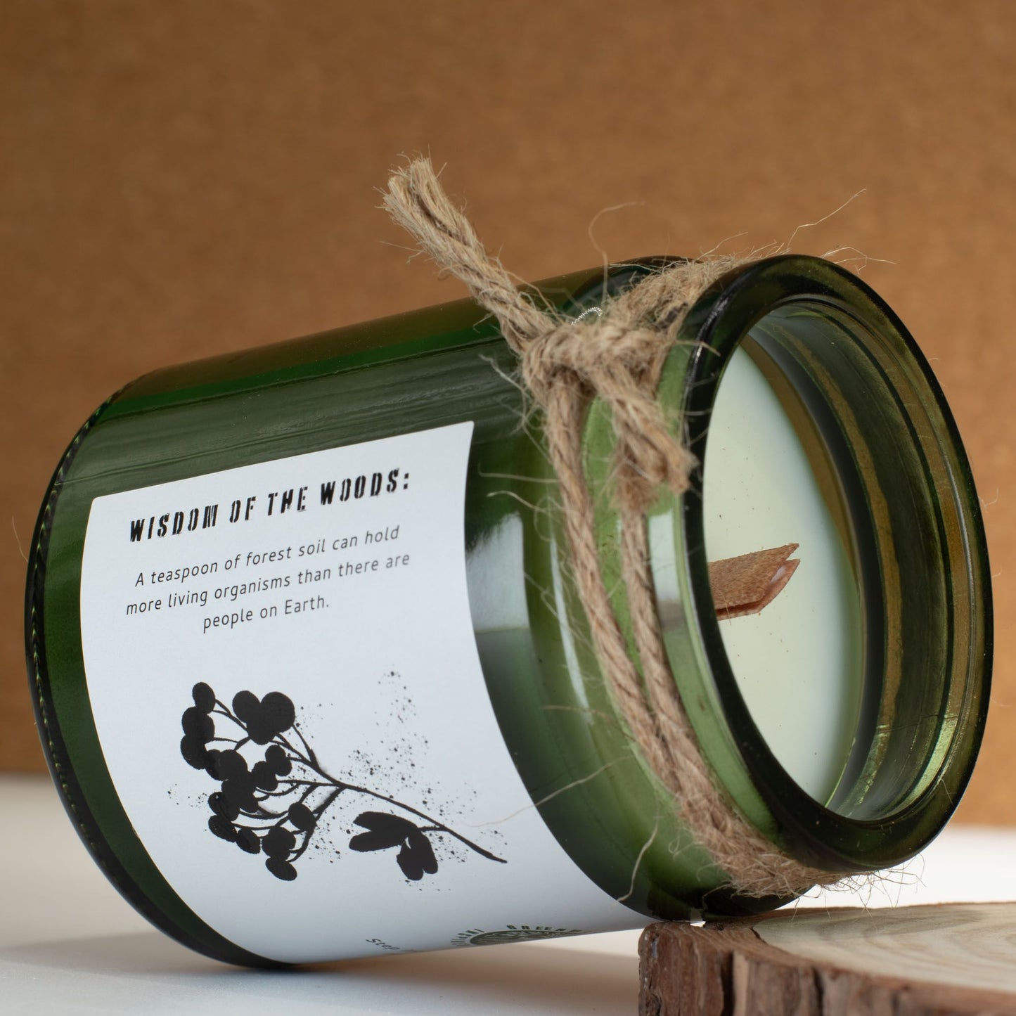 Greenman Holzdocht Sojakerze – Woodland Zest | Waldduft Kerze