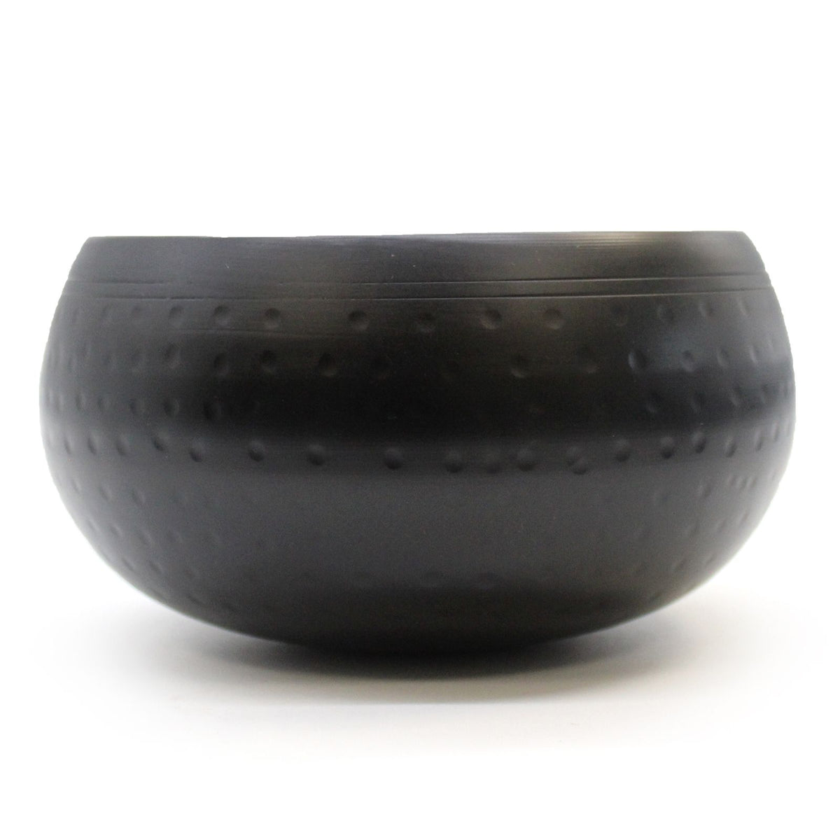 Tibetische Klangschale Schwarz Gehämmert – Groß 18cm