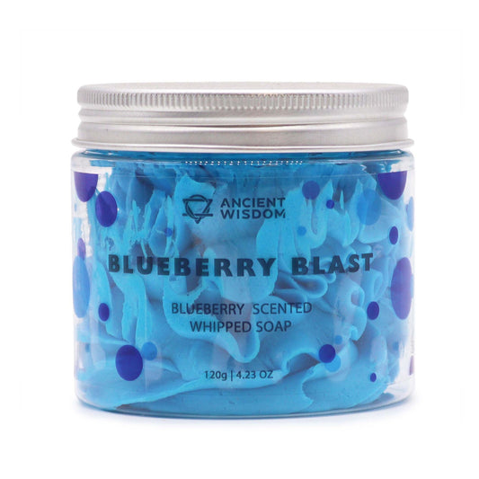 Blueberry Schlagseife 120g – vegane Whipped Soap mit fruchtigem Blaubeer-Duft