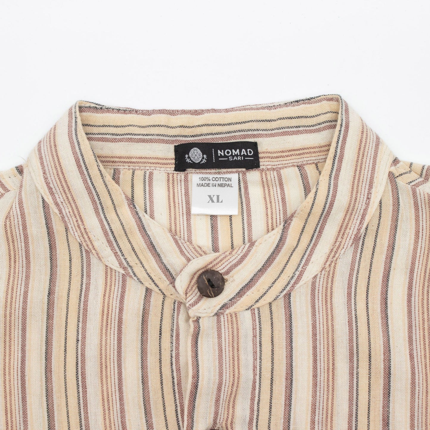 Nomad Sari Grandad Shirt – Brown Beige – Größe XL