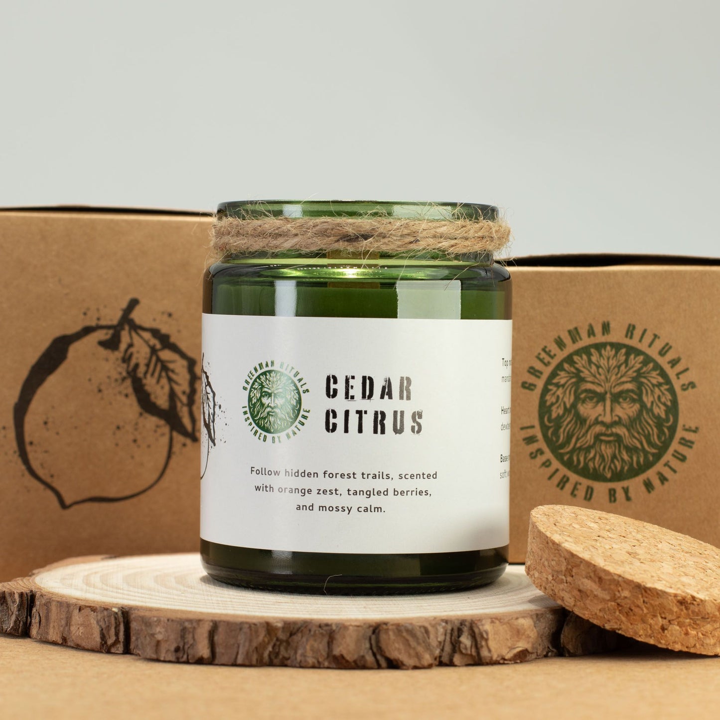 Greenman Holzdocht Sojakerze – Forest Resin | Harziger Waldduft