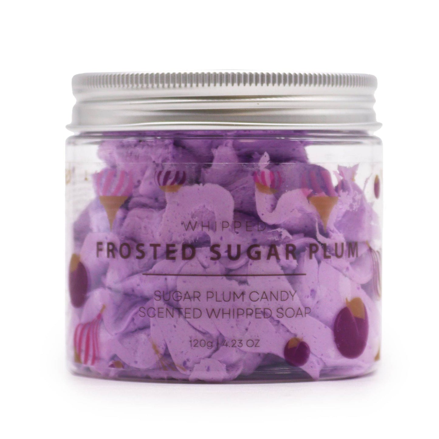 Frosted Sugar Plum Schlagseife 120g – vegane Whipped Soap mit süß-fruchtigem Pflaumenduft
