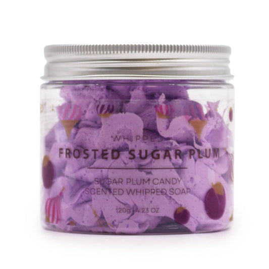 Frosted Sugar Plum Schlagseife 120g – vegane Whipped Soap mit süß-fruchtigem Pflaumenduft