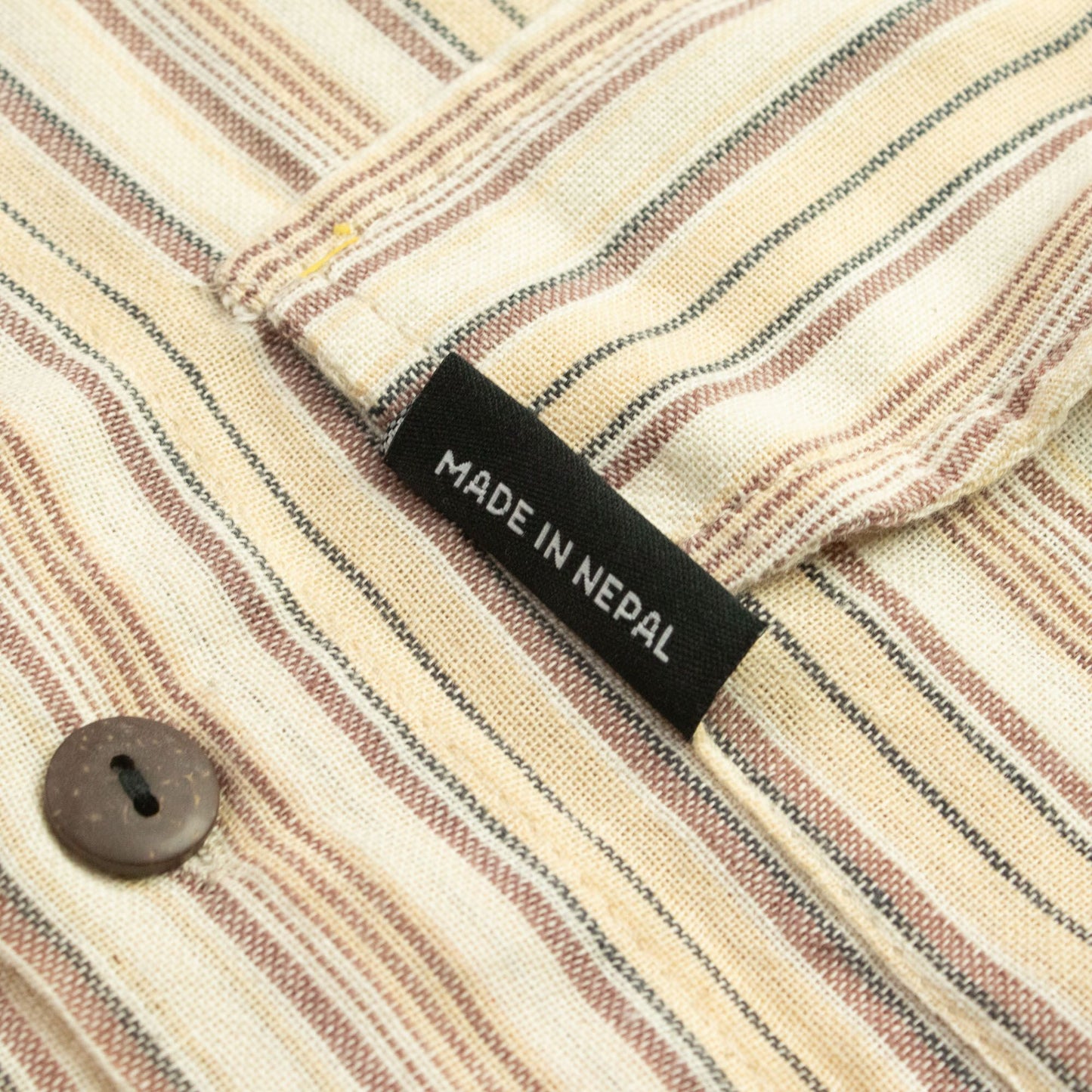 Nomad Sari Grandad Shirt – Brown Beige – Größe XL