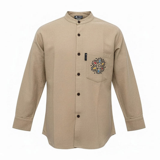 Nomad Sari Kathmandu Shirt – Stone – Größe M