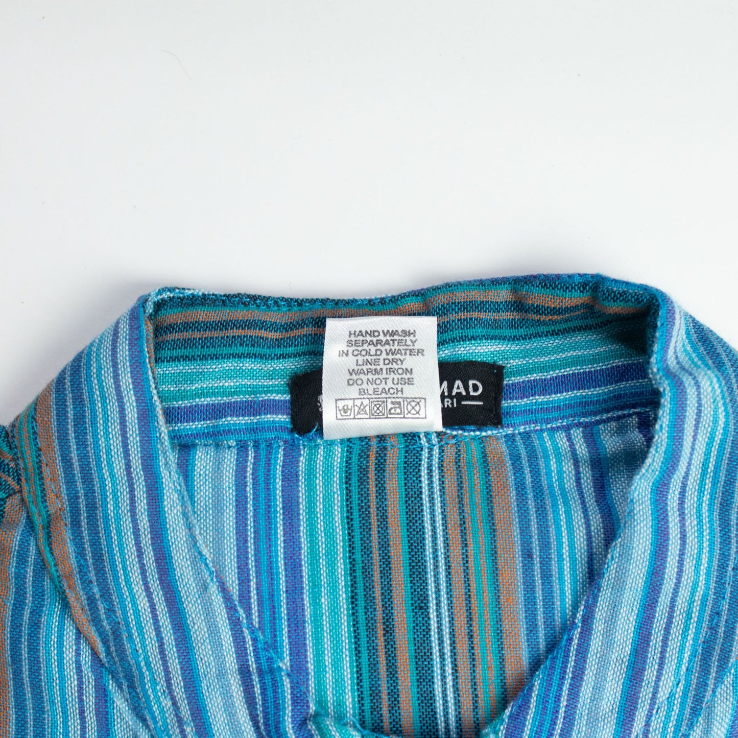 Nomad Sari Grandad Shirt – Türkis – Größe M