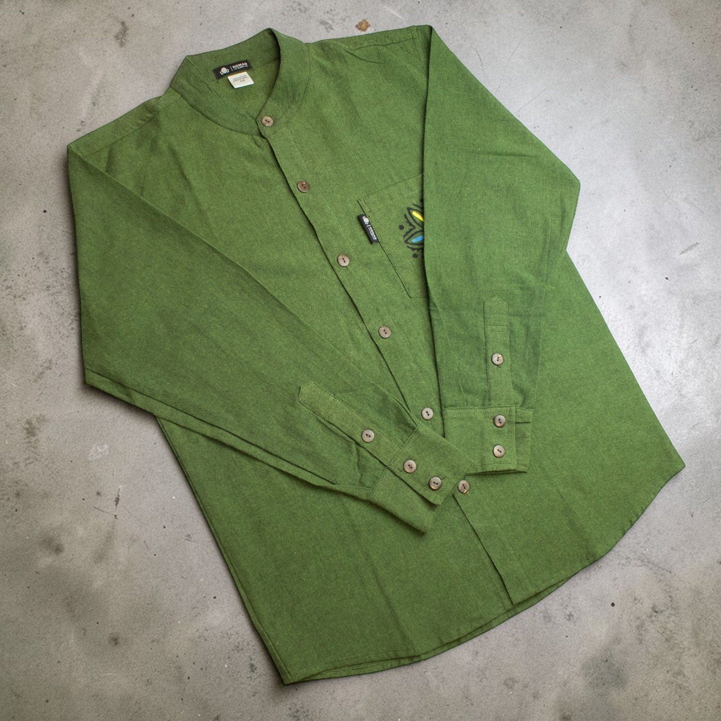 Nomad Sari Kathmandu Shirt – Forest Green – Größe M